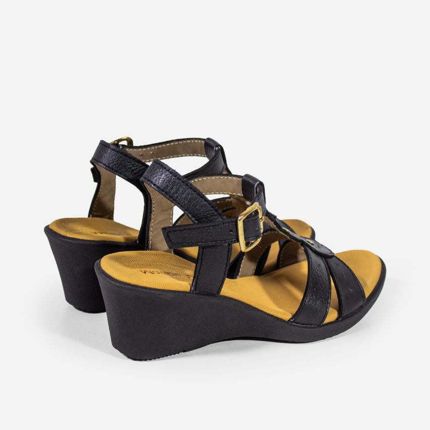 Sandalia Puro Cuero 745 - Negro