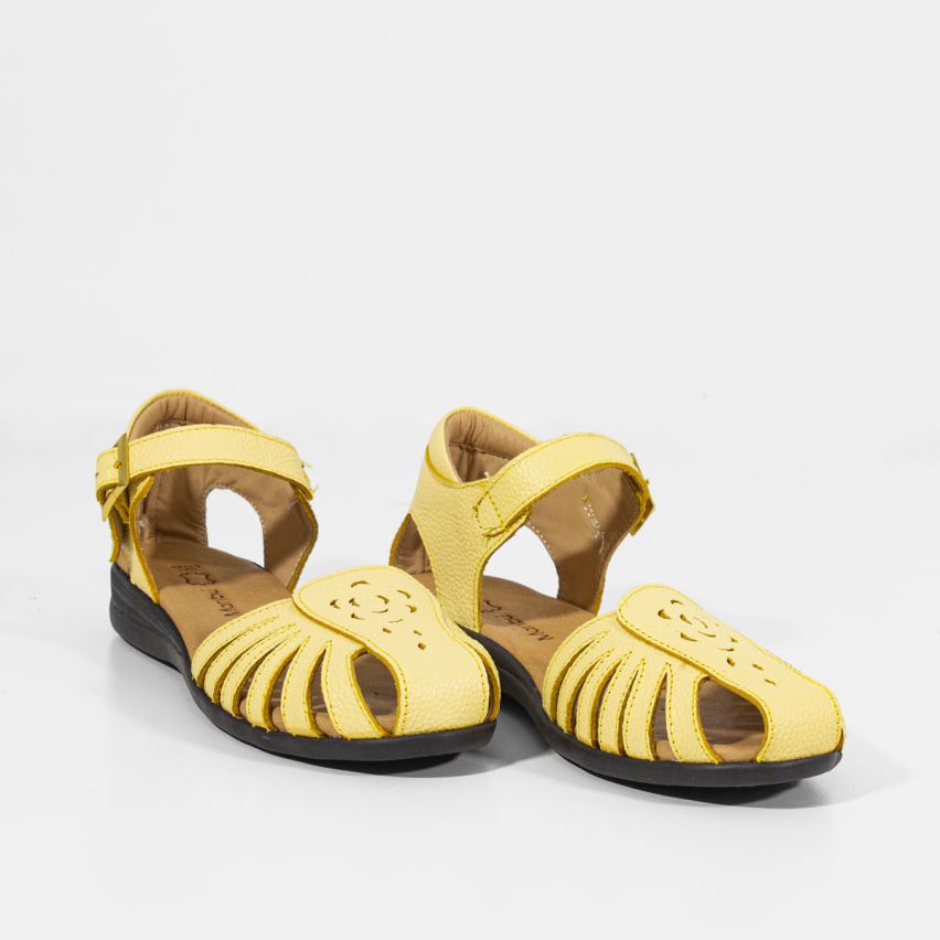 Sandalia Puro Cuero 765 - AMARILLO