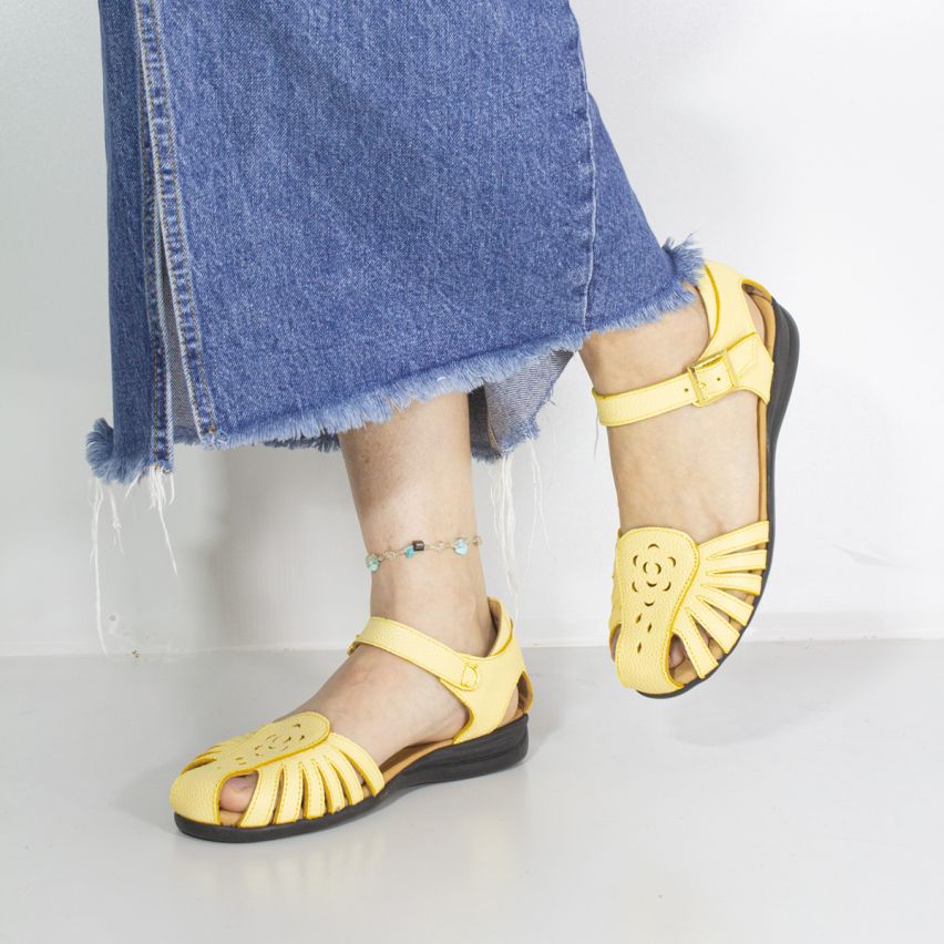 Sandalia Puro Cuero 765 - AMARILLO