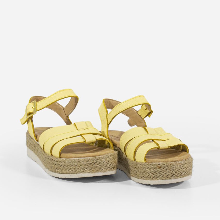 Sandalia Puro Cuero 766 - AMARILLO