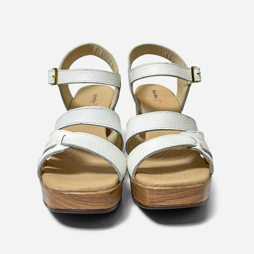 Sandalia Puro Cuero 769 PU Blanco