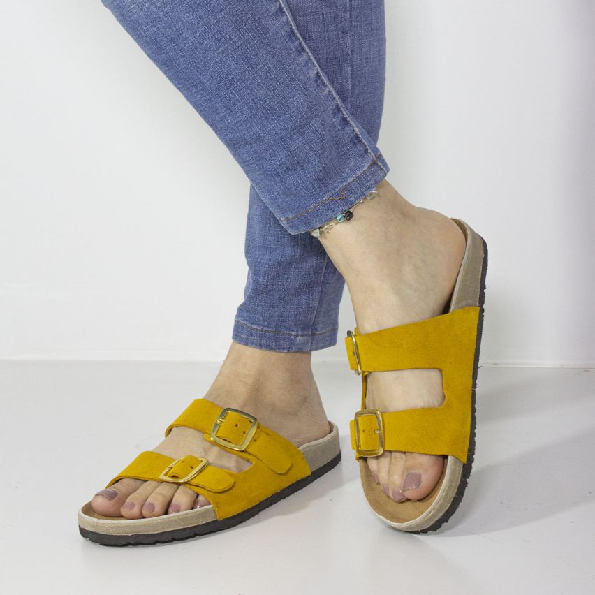 Sandalia Puro Cuero 776 - AMARILLO