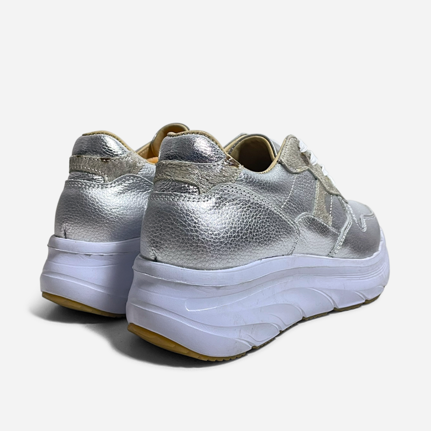 Zapatilla Puro Cuero 785 Plata