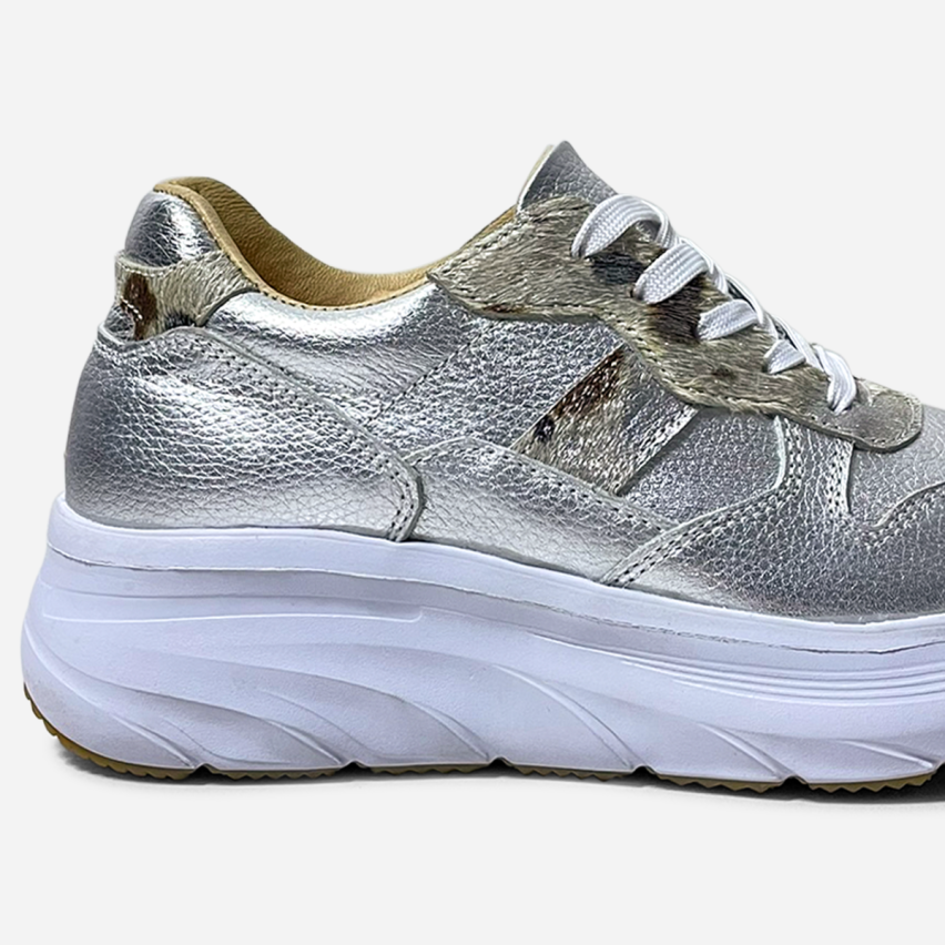 Zapatilla Puro Cuero 785 Plata