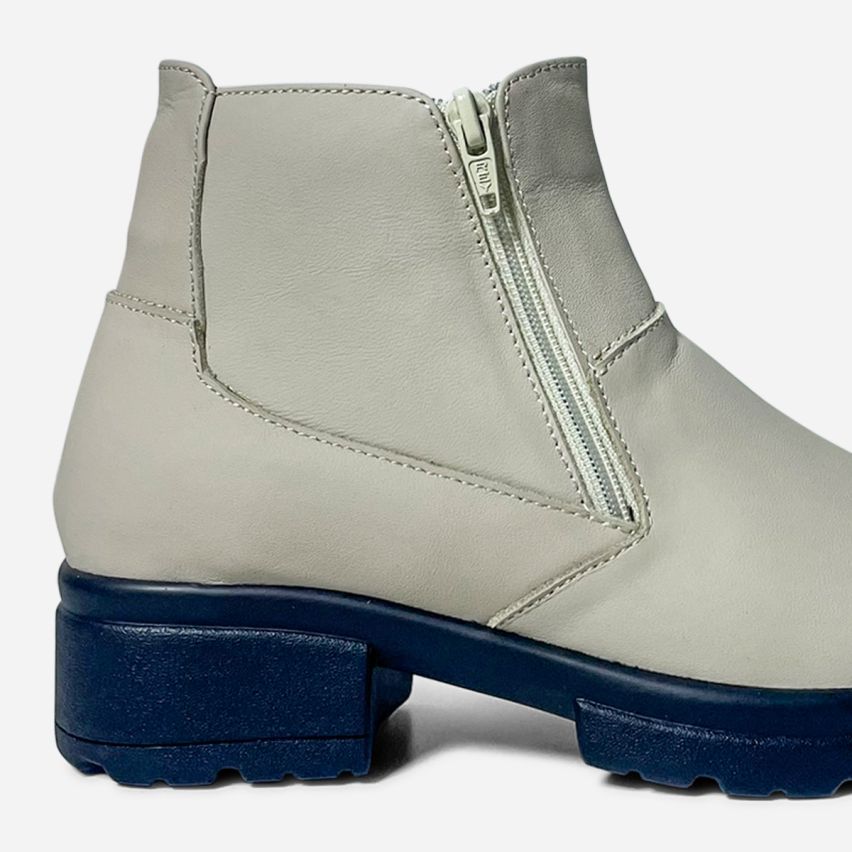 Botin Puro Cuero 790 Hueso PU