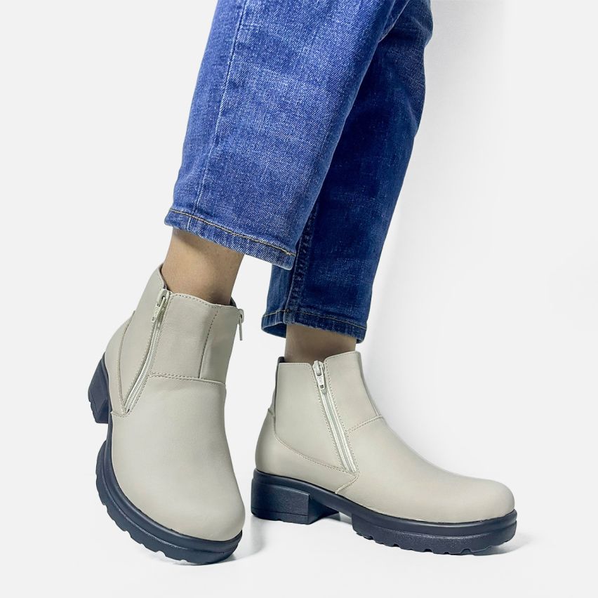 Botin Puro Cuero 790 Hueso PU