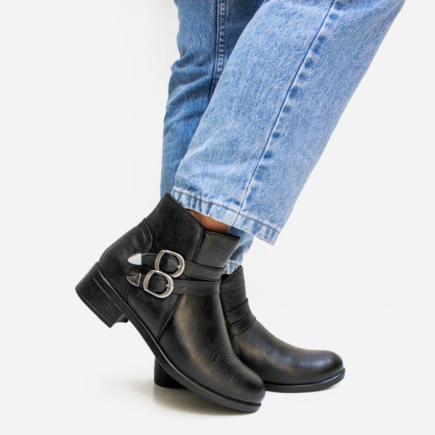 Botin Puro Cuero 1116 Negro
