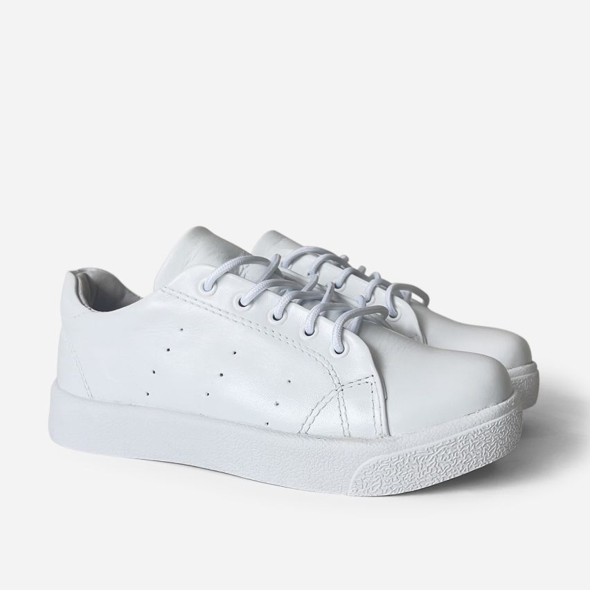 zapatilla  Puro Cuero 1042  -  Blanco