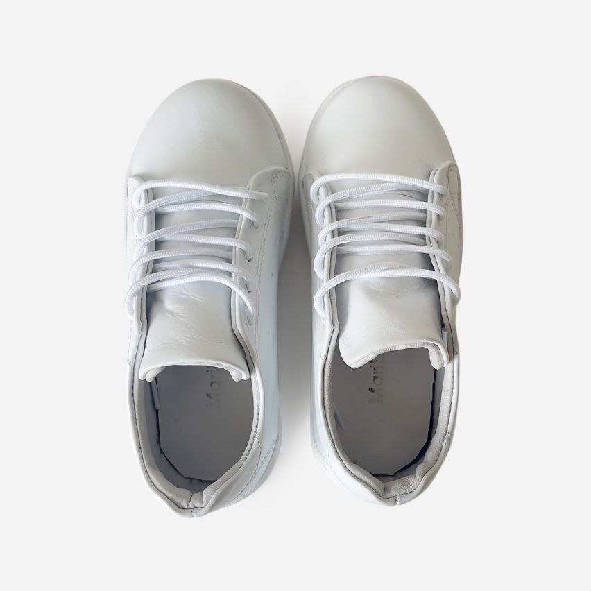 zapatilla  Puro Cuero 1042  -  Blanco