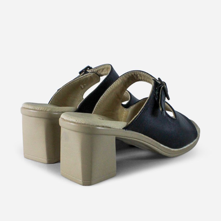 Sandalia Puro Cuero 1136 - Negro