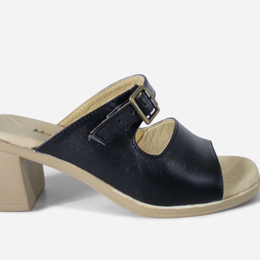 Sandalia Puro Cuero 1136 - Negro