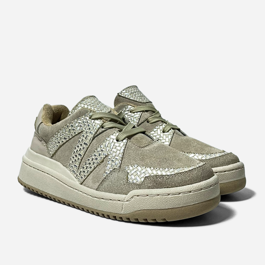 Zapatilla Puro Cuero 800 Beige