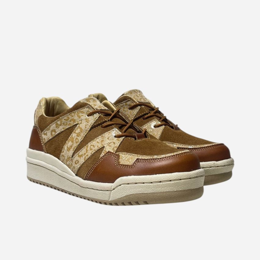 Zapatilla de Puro Cuero 800 Caramelo