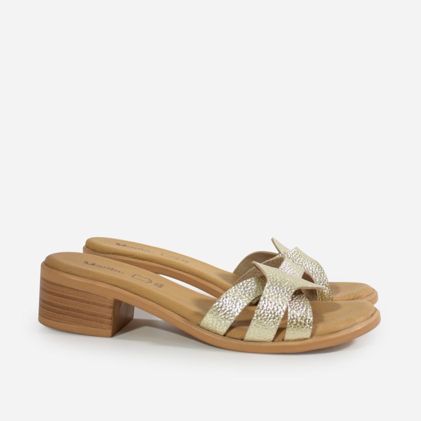 Sandalia Puro Cuero 812 - Dorado