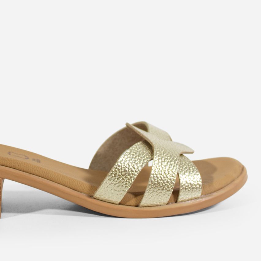 Sandalia Puro Cuero 812 - Dorado
