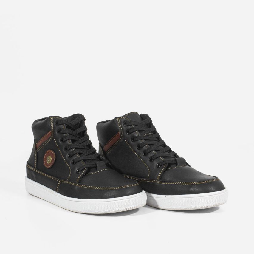 Zapatilla Puro Cuero 828 Negro