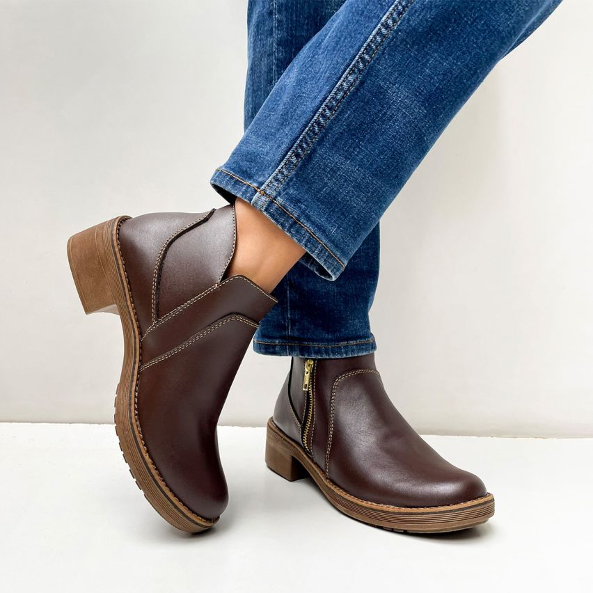 Botin Puro Cuero 837 Marrón
