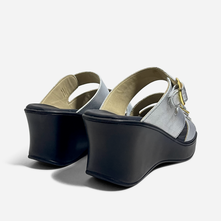 Sandalia Puro Cuero 839 Plata