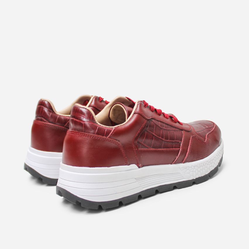 Zapatilla Puro Cuero 842 Rojo