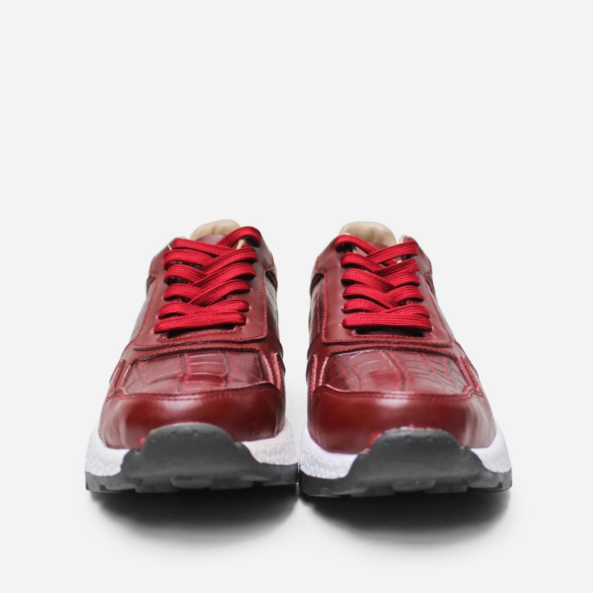 Zapatilla Puro Cuero 842 Rojo