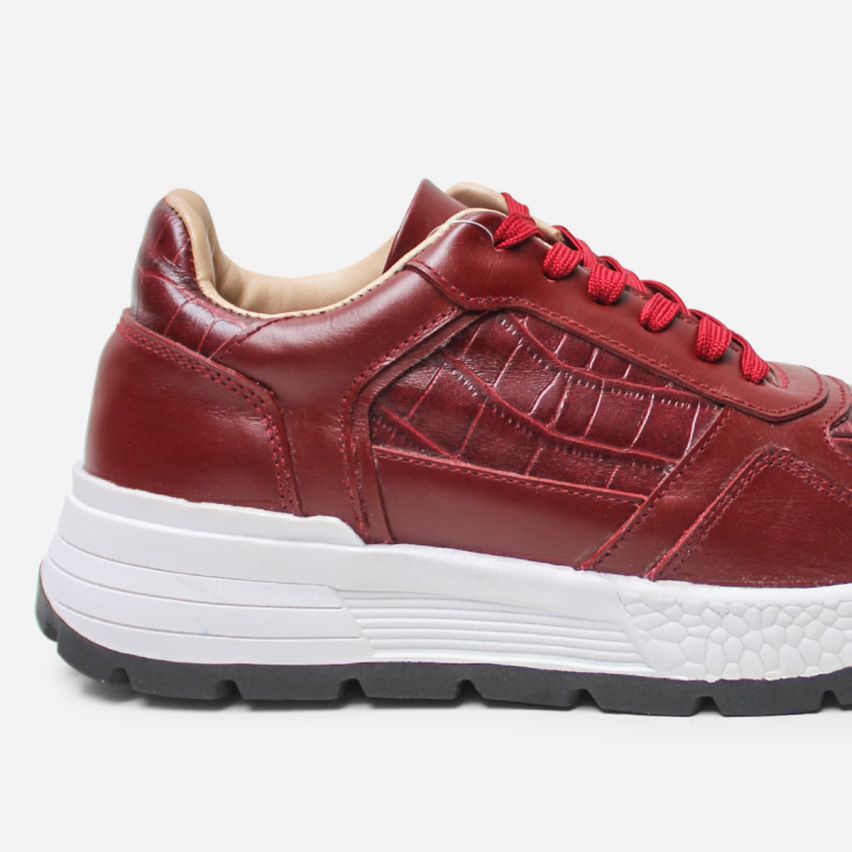 Zapatilla Puro Cuero 842 Rojo