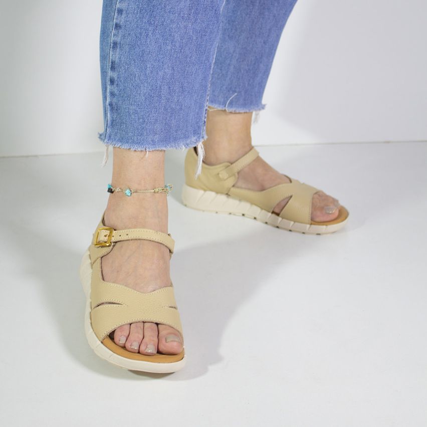 Sandalia Puro Cuero 847 - Natural