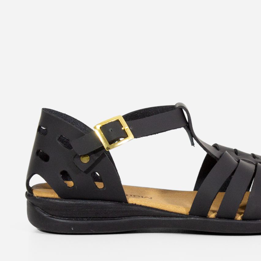 Sandalia Puro Cuero 850 - NEGRO