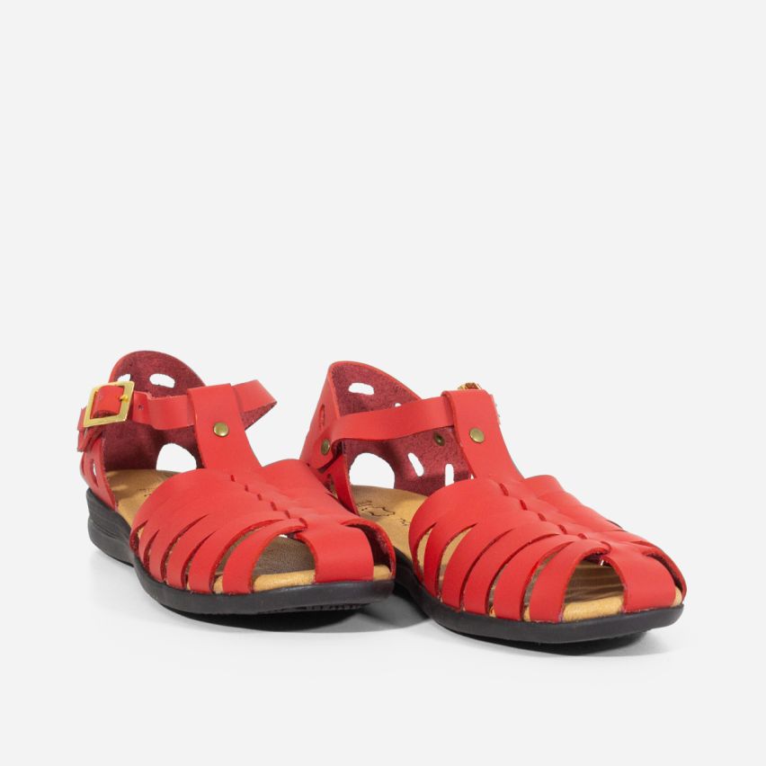 Sandalia Puro Cuero 850 - ROJO