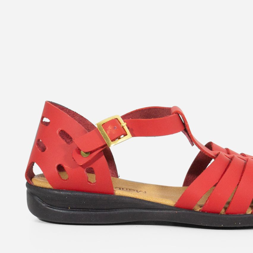 Sandalia Puro Cuero 850 - ROJO