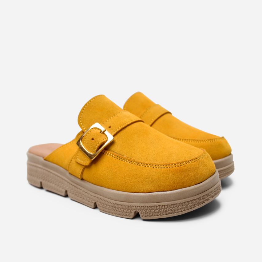 Mocasín Puro Cuero 852 Mostaza
