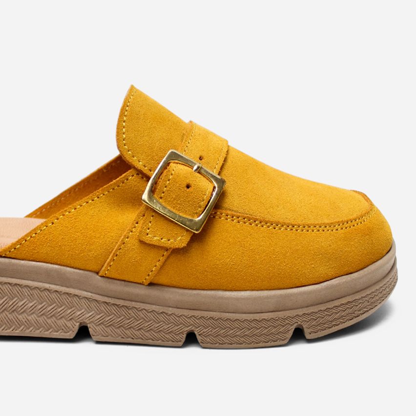 Mocasín Puro Cuero 852 Mostaza