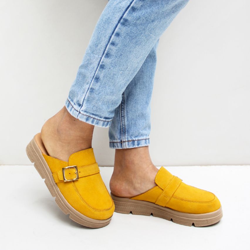Mocasín Puro Cuero 852 Mostaza