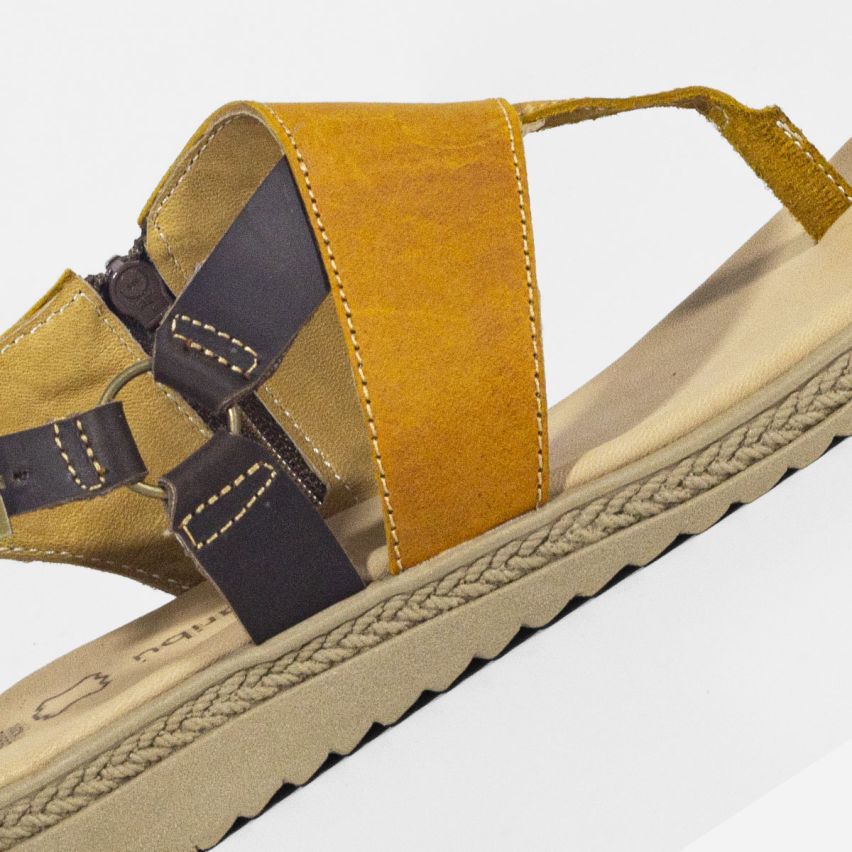 Sandalia Puro Cuero 857 - AMARILLO