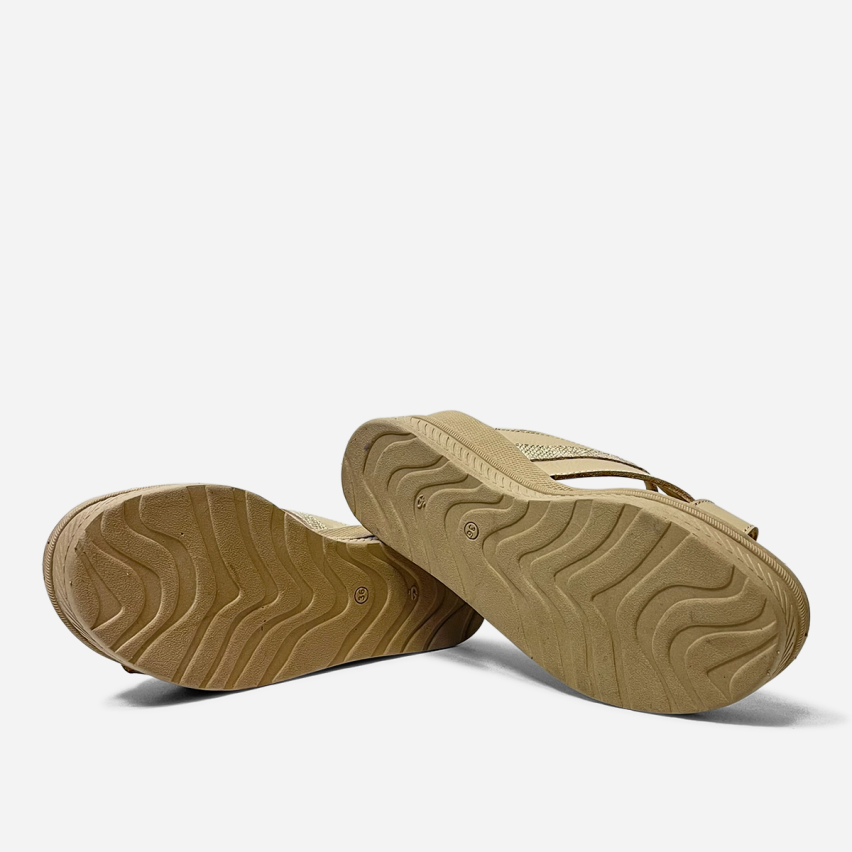 Sandalia Puro Cuero 858 Beige