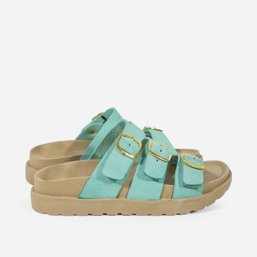 Sandalia Puro Cuero 859 -  Verde Menta