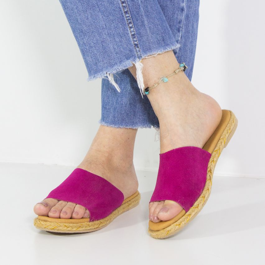 Sandalia Puro Cuero 861 - FUCSIA