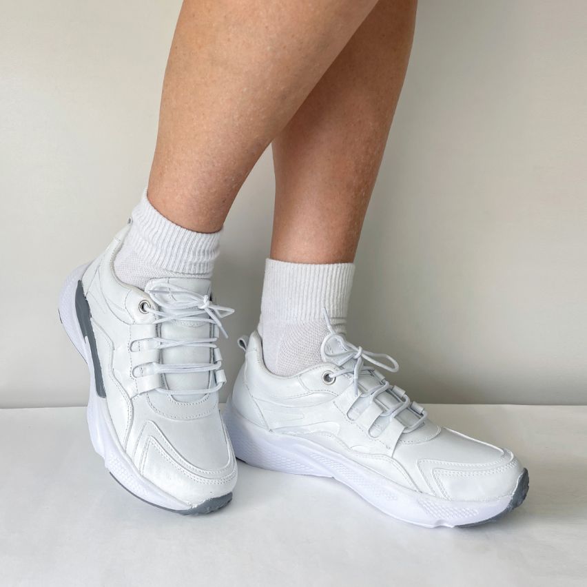 zapatilla  Puro Cuero  1049 -  Blanco