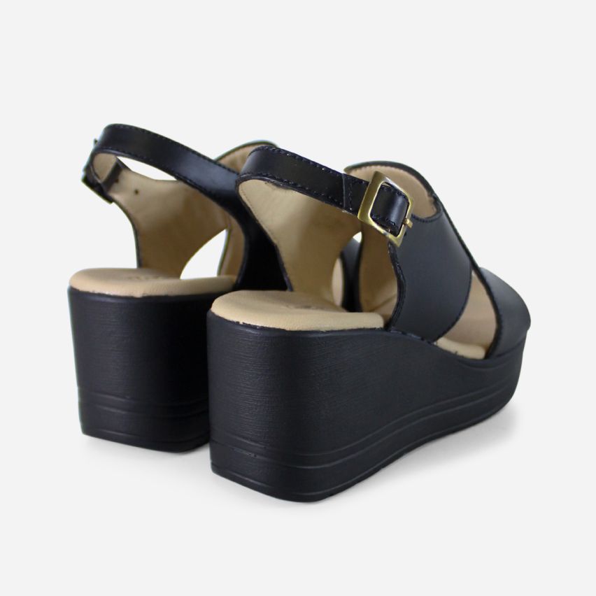 Sandalia Puro Cuero 847- Negro